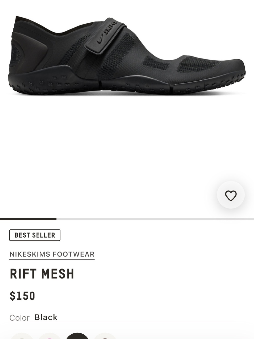 SKIMS Rift Mesh Split-Toe Sandal - Black - Picture 3 of 5
